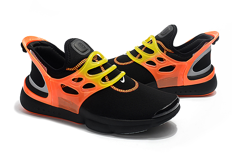 Men Nike Air Presto VI Black Orange Yellow Running Shoes - Click Image to Close